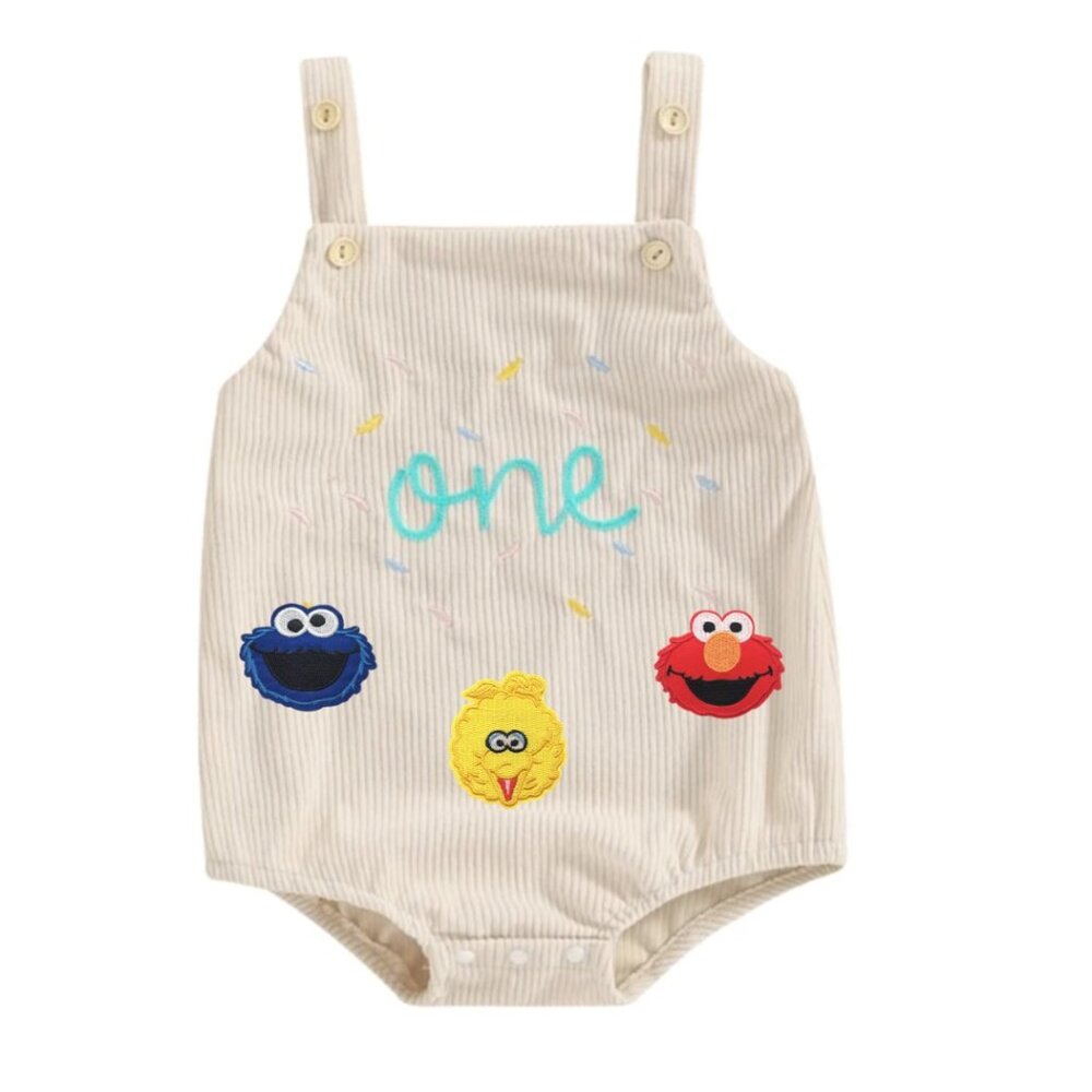 Elmo Romper First Birthday Bodysuit Sesame Street Outfit Cookie Monster Clothes